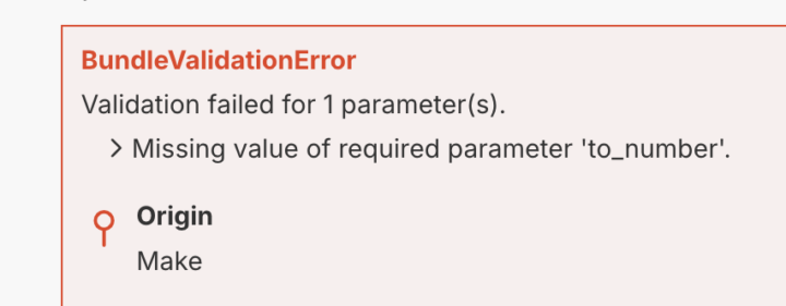 Retell ai error to make call
