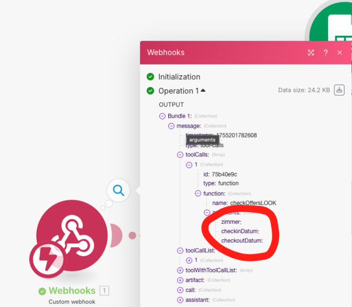 Parameter of Tool Call not working