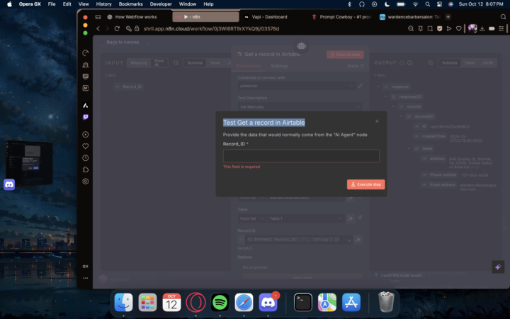 How do I get a record ID for airtable 
