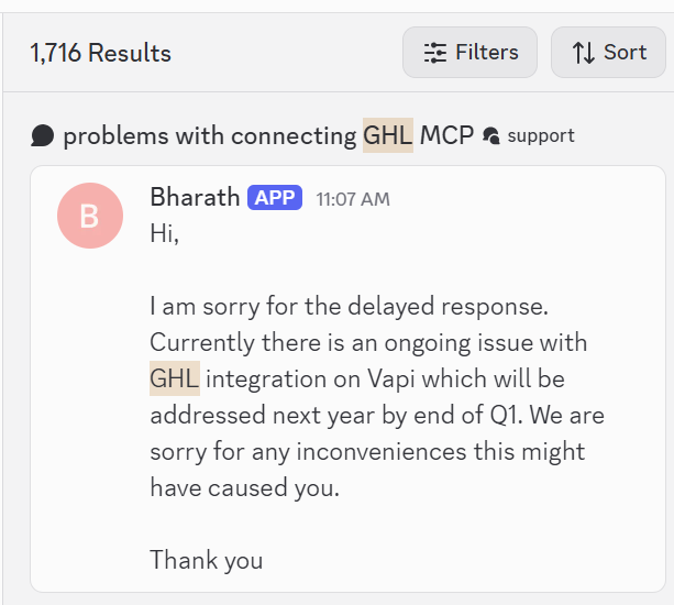 VAPI-GHL MCP connection