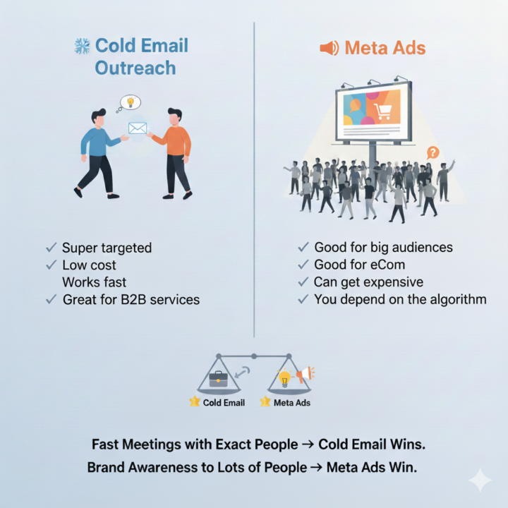 Cold Email or Meta Ads: Which One Should You Use?