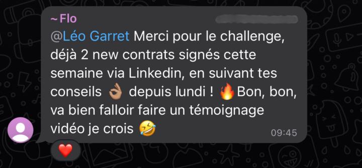 +2 nouveaux clients pour Flo 👏