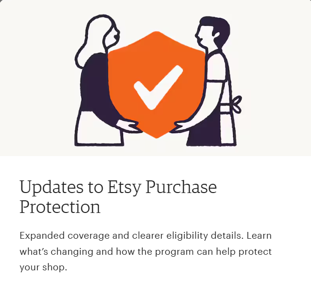 ‫تحديثات على برنامج حماية المشتريات من Etsy‬