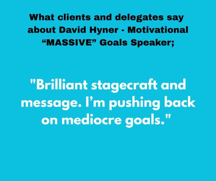I'm pushing back on mediocre goals !!