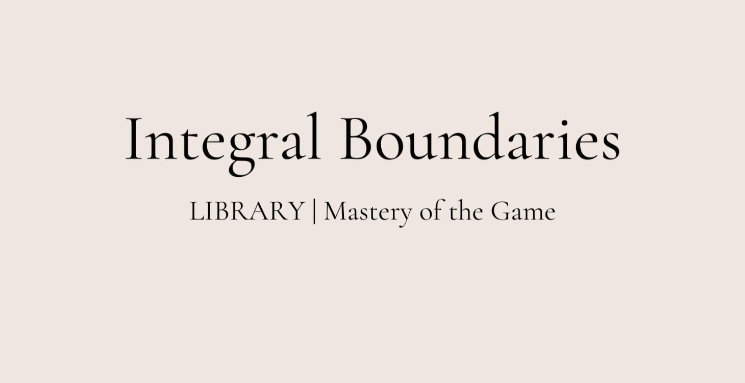 Library | Integral Boundaries
