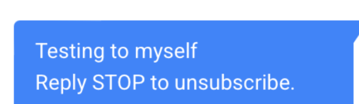 GHL SMS STOP to unsubscribe message
