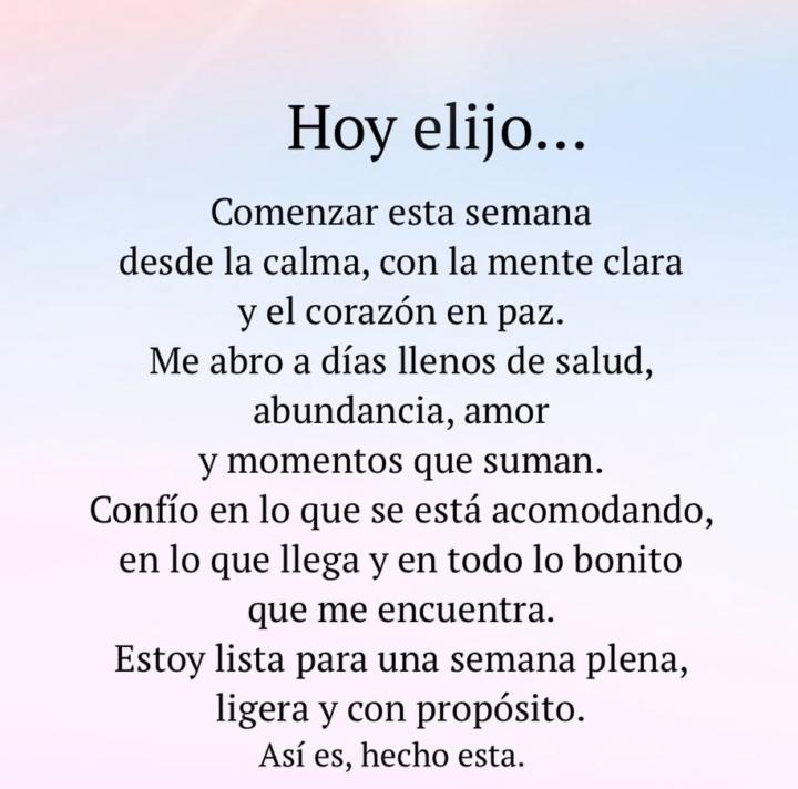 Empezar la semana 