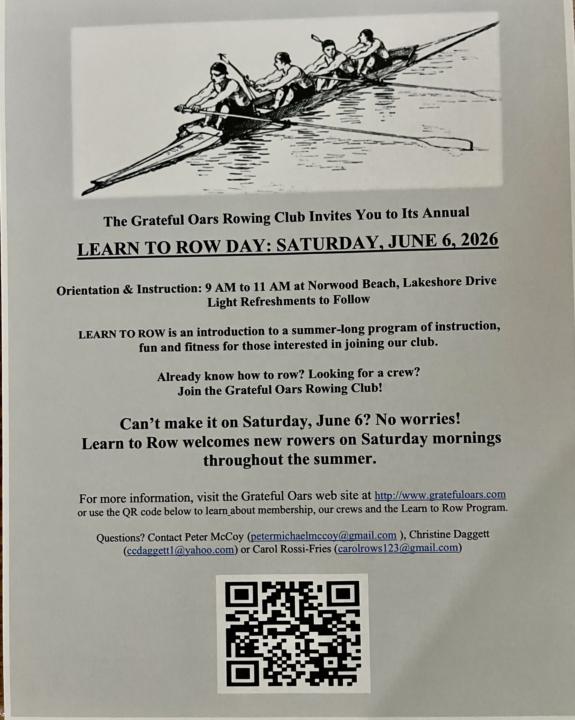 Interested in trying out crew rowing?   update: postponed to Sat the 13th