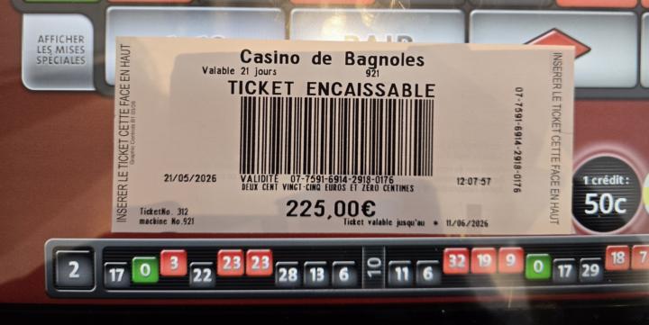 Encore un gain Roulette en 20 minutes 