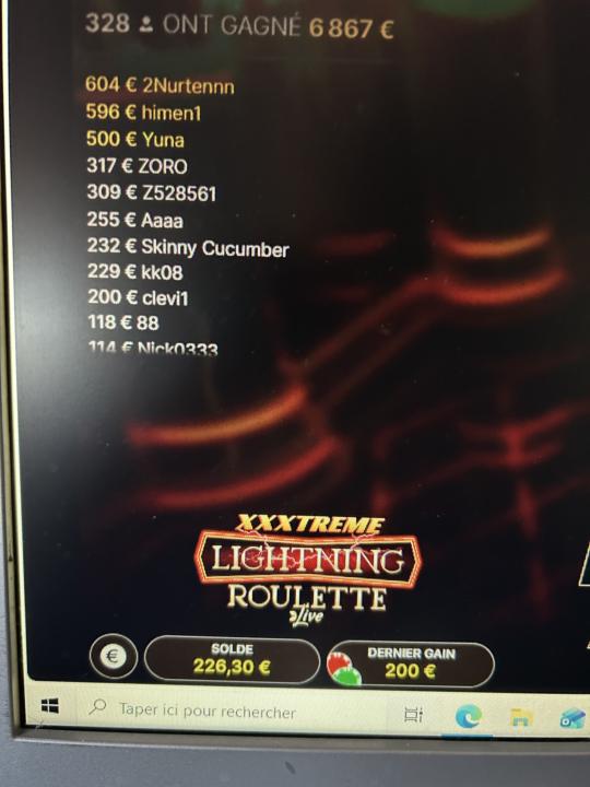 Merci Lightning Roulette !😅