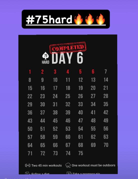 Day 6 of 75 