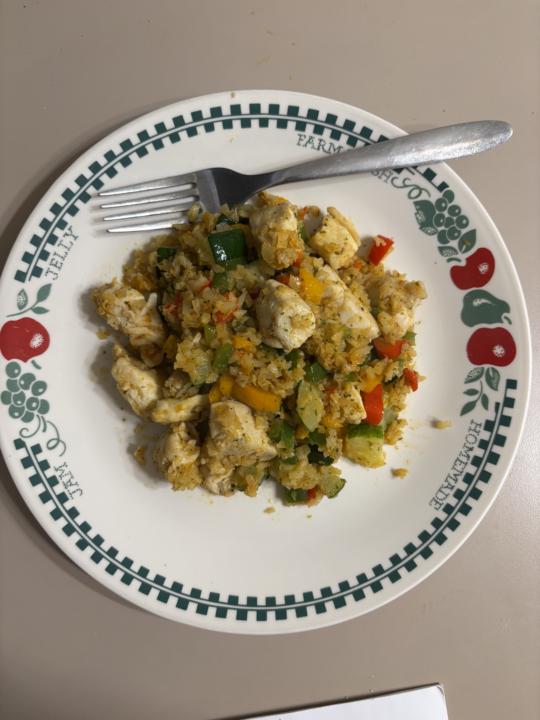 Garlic chicken and veggie skillet 