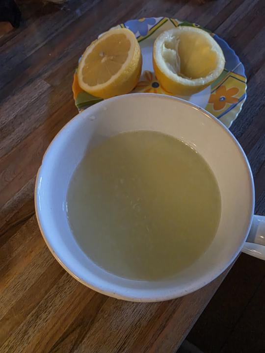 0,5 L tople limonade na tešče, ker: