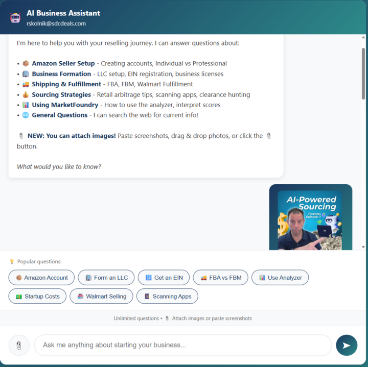 AI Chatbot Update:  Attach photos, files and screenshots