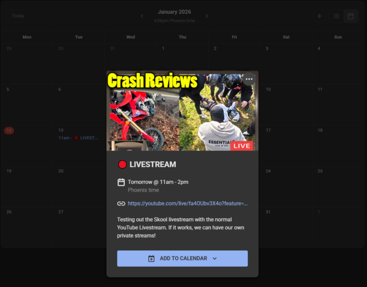 Testing Out Livestream (Calendar)