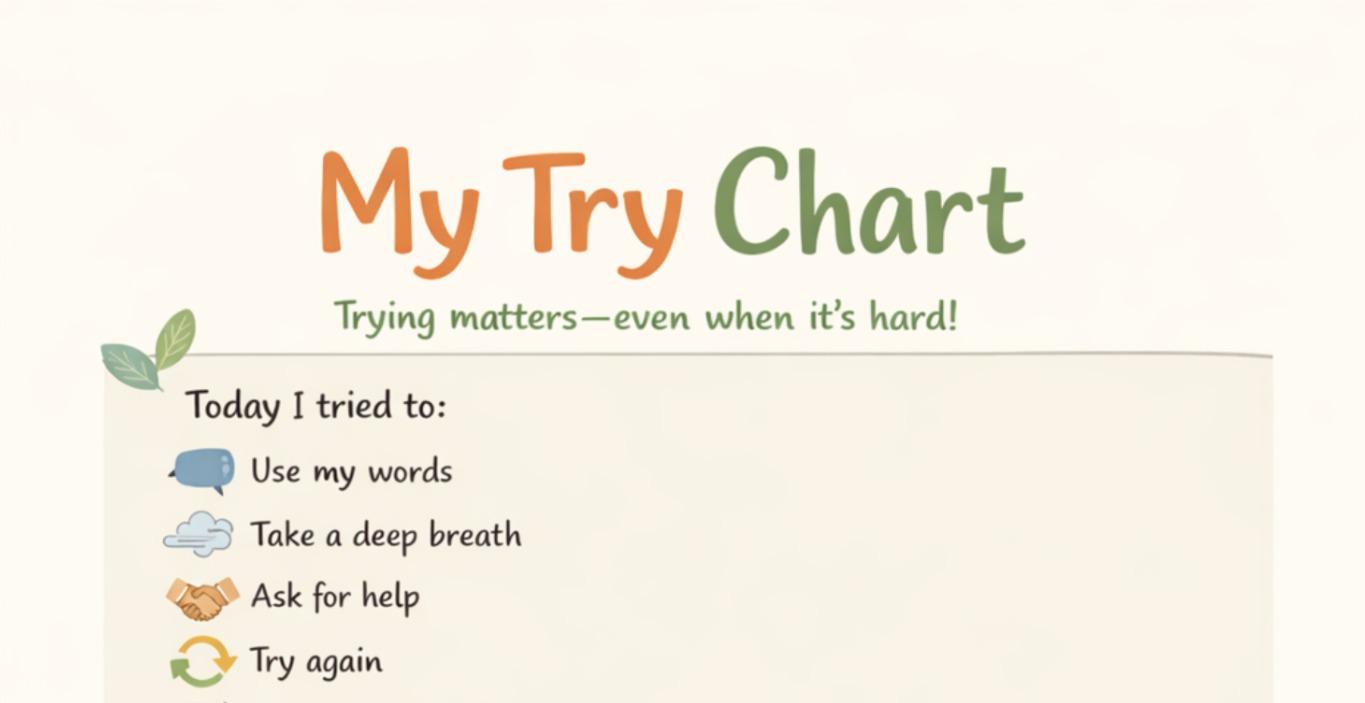 My Try Chart Printable