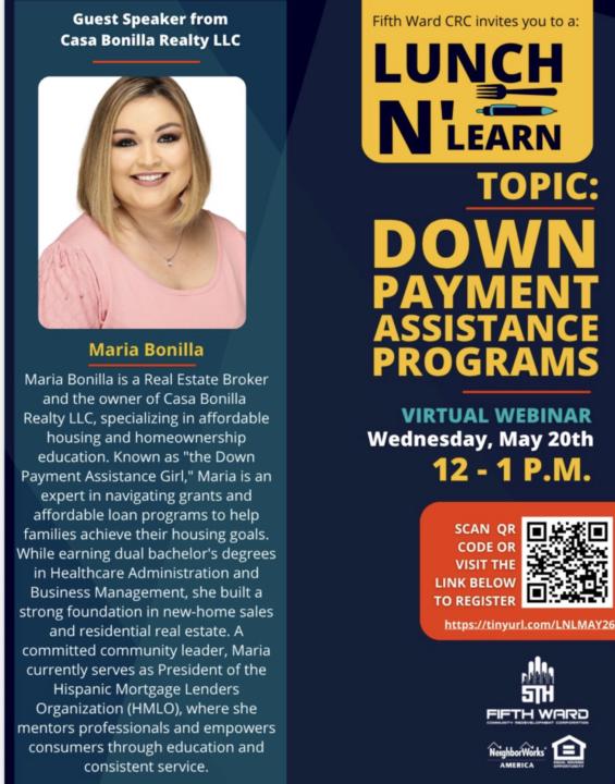 Down Payment Assistance Programs - Lunch N' Learn