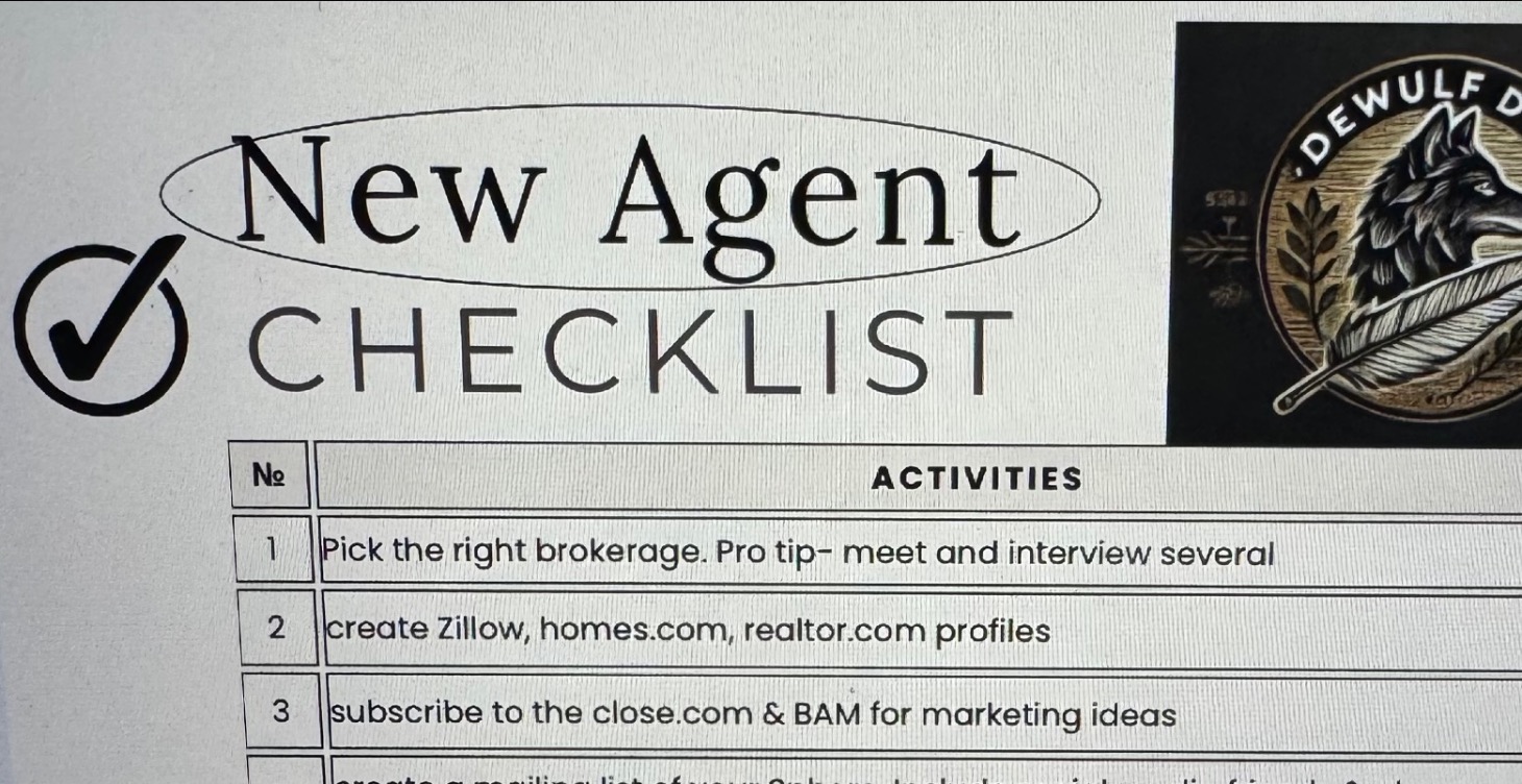 New Agent Checklist