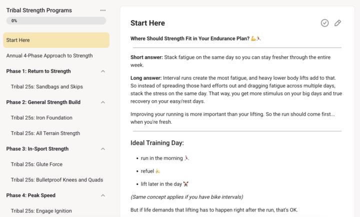 Updated Tribal Strength Manifesto (and phased programs)