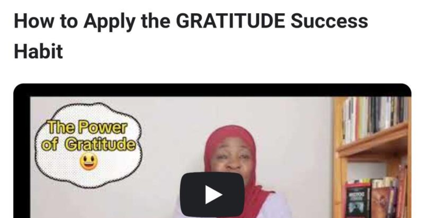 Watch - The Power Of Gratitude - Success Habit