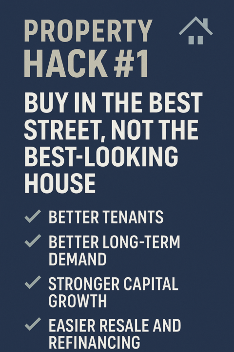 PROPERTY HACK #1: Buy in the BEST street, not the BEST-looking house 🏡