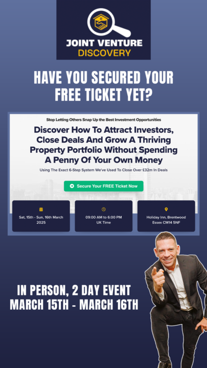 THIS WEEKEND: 2 day in-person Joint Venture Discovery