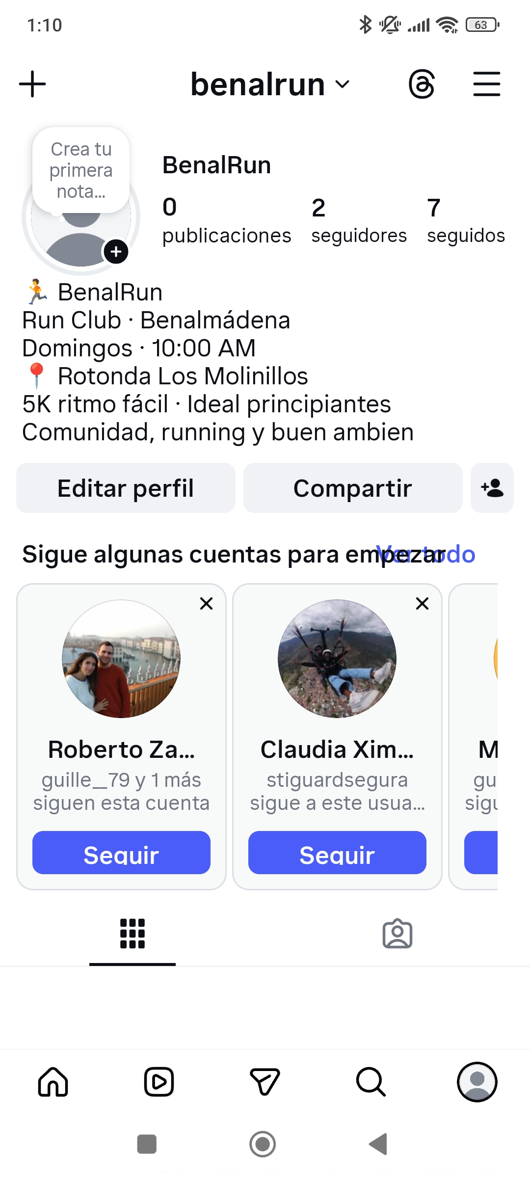 Creando mi comunidad de Runny 