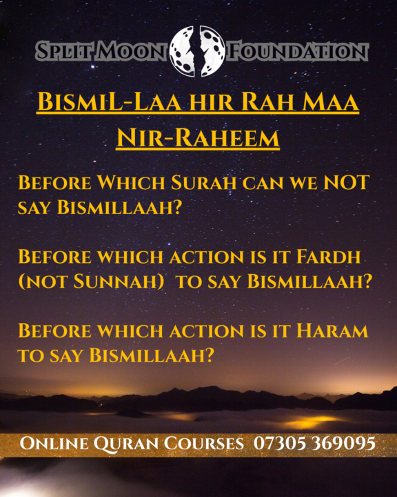 3 Questions about Bismillaah