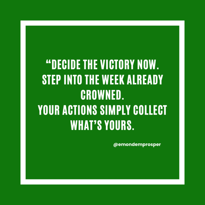 Set Your Sights On Friday’s Goal on Monday