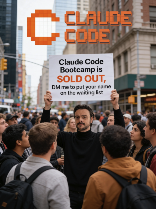The Claude Code Bootcamp is SOLD OUT!! I'm so excited for this!! 😍 Shoot me a DM here if you'd like to be added to the waiting list. 