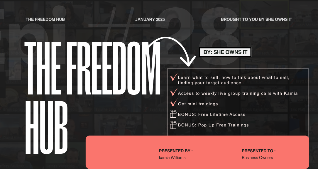 Freedom Hub By She Owns It