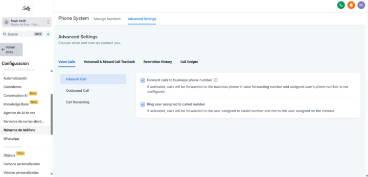 Configuración de whatsapp en sello crm