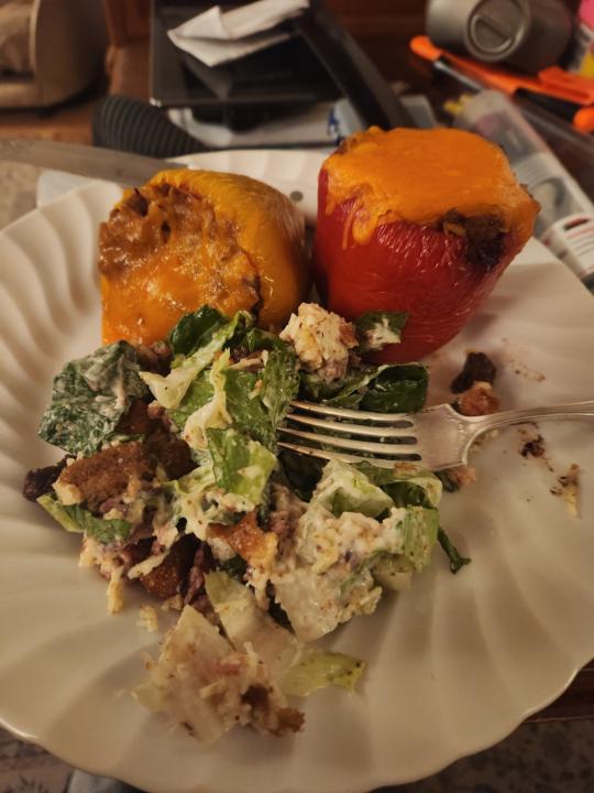 Venison stuffed peppers