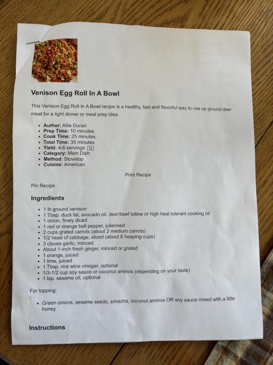Egg Roll in a Bowl
