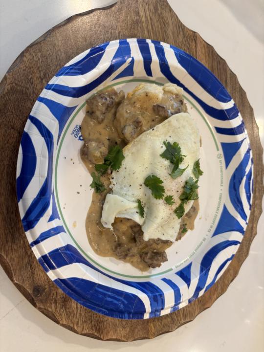 Green Chile Sausage Gravy made with Antelope Chorizo