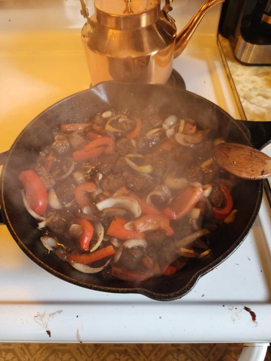 I made another mess in the kitchen but it tasted pretty good