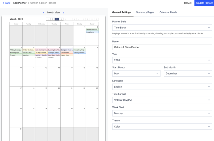 Color Planner on Remarkable Paper Pro