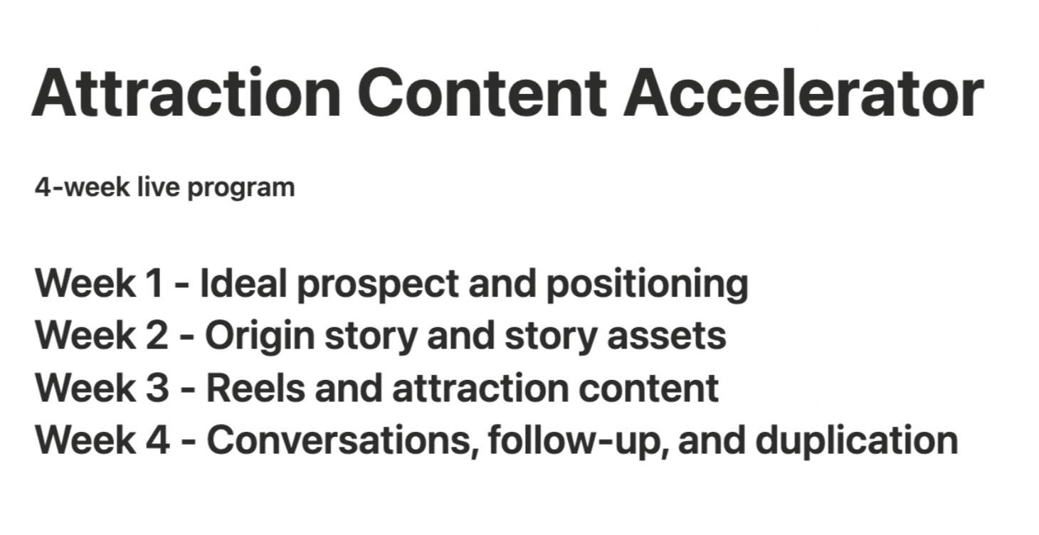 Attraction Content Accelerator