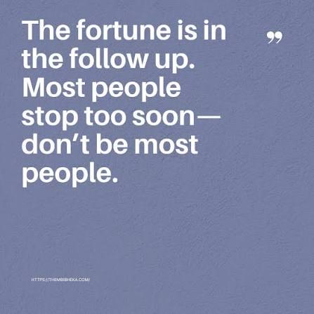 Fortune in the Follow-Up March Tip