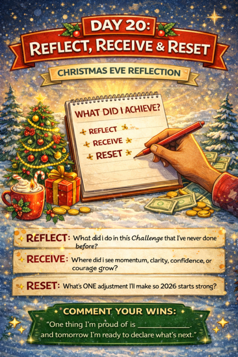 NYN Challenge Day 20 - Christmas Eve: REFLECT, RECEIVE, & RESET
