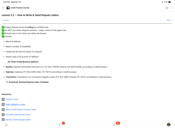 Cleaning up your credit