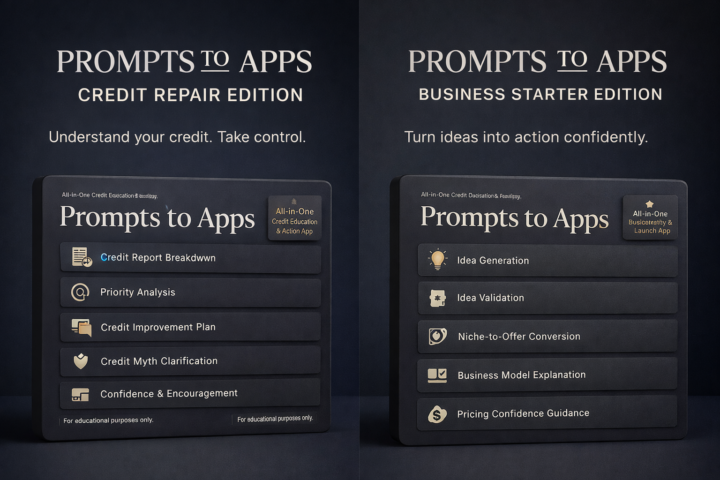  PROMPTS TO APPS: STARTER SUITE