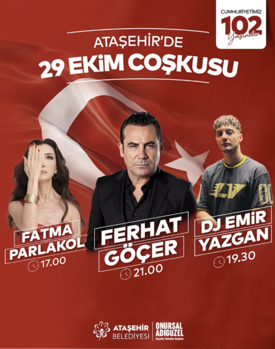 Ataşehir'de 29 Ekim Kutlamaları 5 Gün Sürecek