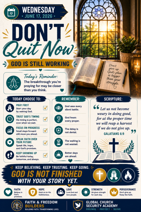 DON’T QUIT NOW 🙏