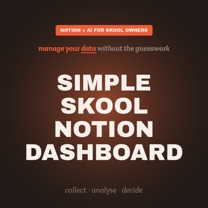 A free Notion dashboard walkthrough for Skool owners who are tired of guessing