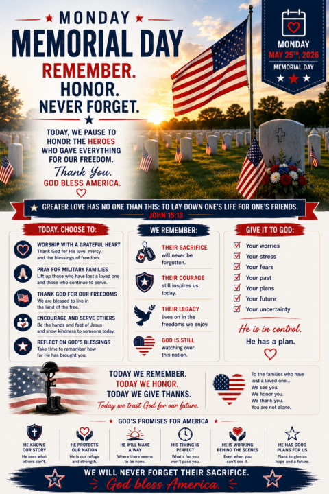 MONDAY — MEMORIAL DAY 🇺🇸🙏