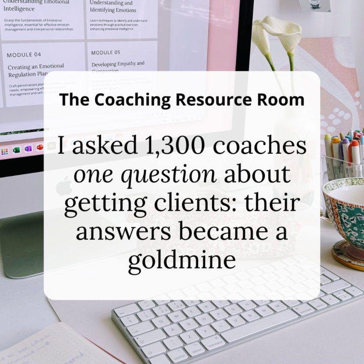 I asked 1300+ coaches their ideas for getting clients. Their answers became a gold mine ⛏️🏆💛