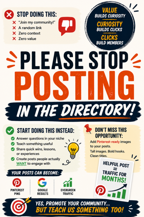 🚨 Please Stop Posting in The Directory!