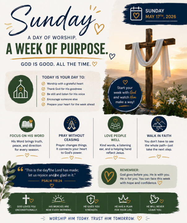 SUNDAY IS A DAY OF WORSHIP & PURPOSE 🙏