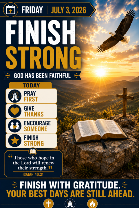 FRIDAY — FINISH STRONG 🙏